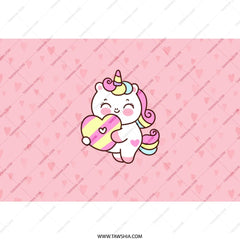 Kawaii Unicorn Tumbler, Heart Tumbler, Cute Unicorn Gift, Kawaii Gift, Gift for Unicorn Lover, Unicorn Tumbler for Her - Tawshia