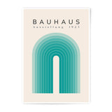 Bauhaus Ausstellung 1923 Photographic Print, Teal Arch Poster, Abstract Art Print, Modern Art Wall Decor, Minimalist Print, Home Decor - Tawshia