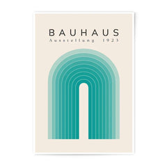 Bauhaus Ausstellung 1923 Photographic Print, Teal Arch Poster, Abstract Art Print, Modern Art Wall Decor, Minimalist Print, Home Decor - Tawshia