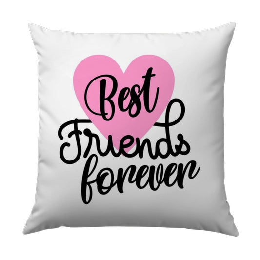 Best Friends Forever Pillow, Friendship Gift, BFF Decor, Home Decor Pillow, Pink Heart Pillow, Friendship Pillow, Cute Throw Pillow - Tawshia