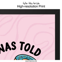 Donut Framed Wall Art, Funny Foodie Art, Kitchen Decor, Dessert Quote Print, Sweet Treat Gift, Bakery Wall Art, Donut Lover Gift - Tawshia