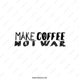 Make Coffee Not War Pillow, Slogan Pillow, Coffee Lover, Peace Sign, Inspirational Home Decor, Modern Pillow, Gift Idea - Tawshia