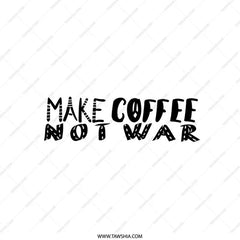 Make Coffee Not War Pillow, Slogan Pillow, Coffee Lover, Peace Sign, Inspirational Home Decor, Modern Pillow, Gift Idea - Tawshia