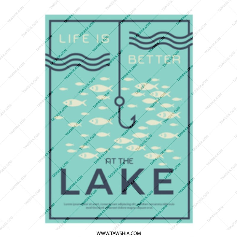 Life is Better at the Lake Fishing Poster product