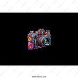 Floral Camera Tumbler, Photographer Gift, Colorful Drinkware, Artistic Tumbler, Unique Tumbler, Gift for Her, Camera Lover, Artsy Drinkware - Tawshia