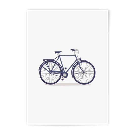 Bicycle Photographic Print, Vintage Bike Art, Minimalist Wall Decor, Cycling Gift, Transportation Print, Bicycle Illustration - Tawshia