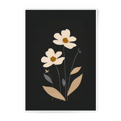 Minimalist Floral Photographic Print, Modern Flower Art, Botanical Wall Decor, Neutral Tone Print - Tawshia
