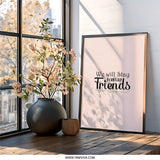 We Will Stay Friends Forever Wall Art, Friendship Quote Print, Best Friend Gift, Room Decor, Inspirational Wall Art, Home Decor - Tawshia
