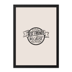 Best Friends Wall Art, Forever Friends Quote, Friendship Gift Idea, Funny Friend Saying, Unique Wall Decor - Tawshia