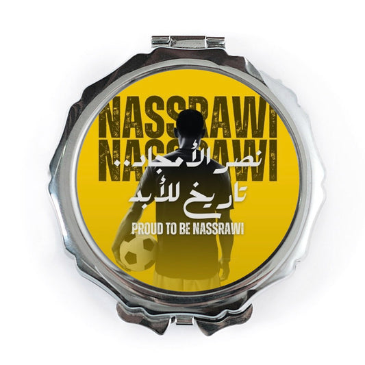 Nassrawi Pride Pocket Mirror, Football Fan Gift, Soccer Lover Mirror, Arabic Text, Proud Fan Mirror, Trendy Pocket Mirror - Tawshia