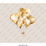 Heart Balloons BackPack, Golden Balloons, Watercolor Hearts, Cute BackPack, Backpack for Women, Backpack for Kids, Stylish BackPack - Tawshia