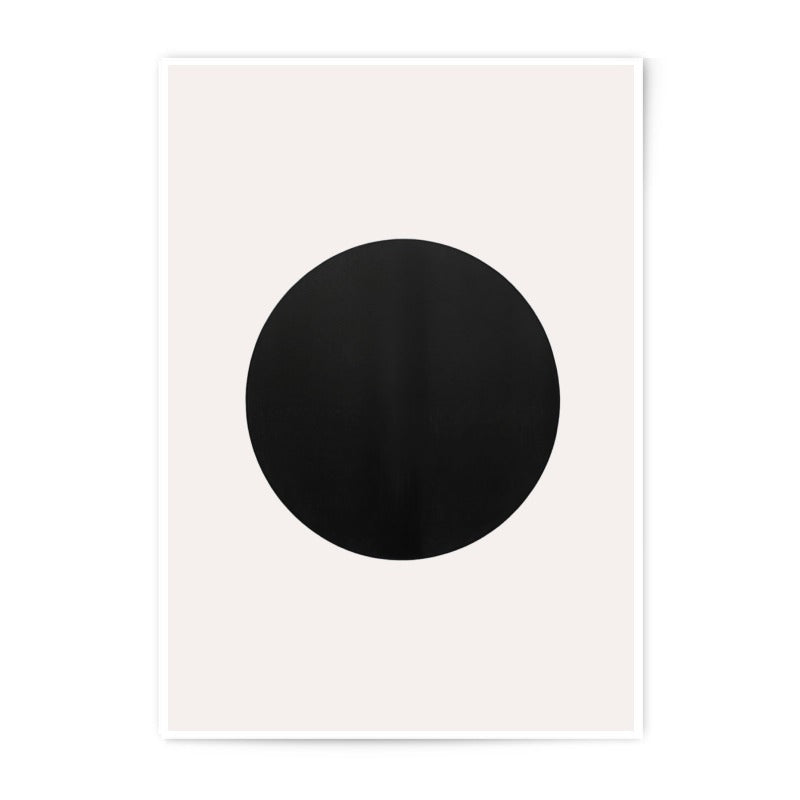 Minimalist Black Circle Photographic Print, Modern Art, Simple Geometric Design, Wall Decor, Home Decor, Contemporary Art - Tawshia