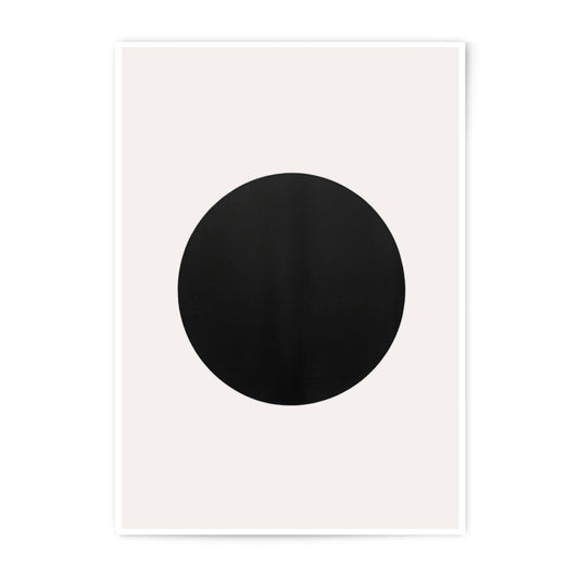 Minimalist Black Circle Photographic Print, Modern Art, Simple Geometric Design, Wall Decor, Home Decor, Contemporary Art - Tawshia