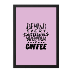 Successful Woman Coffee Wall Art, Inspirational Quote Print, Empowering Gift, Home Decor, Coffee Lover, Motivational Art - Tawshia