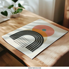 Abstract Geometric Photographic Print, Modern Art Wall Decor, Minimalist Print, Circle Arch Art Print, Home Decor, Wall Art (137) - Tawshia