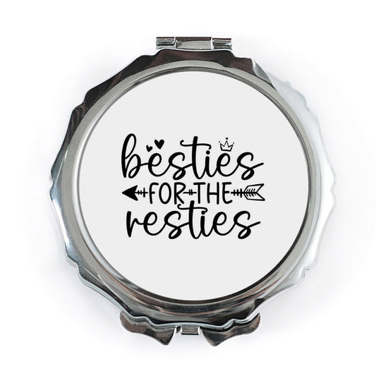 Besties Resties Pocket Mirror, Funny Friend Gift, Best Friend Pocket Mirror, Cute Compact Mirror, Travel Pocket Mirror, Gift for Her - Tawshia
