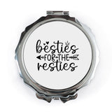 Besties Resties Pocket Mirror, Funny Friend Gift, Best Friend Pocket Mirror, Cute Compact Mirror, Travel Pocket Mirror, Gift for Her - Tawshia