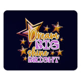 Dream Big Shine Bright Mouse Pad, Motivational Quote Desk Decor, Starry Mousepad, Office Accessories, Computer Mat, Work From Home Gift - Tawshia