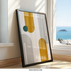 Abstract Geometric Wall Art, Modern Shapes Print, Contemporary Art Decor, Minimalist Art Print, Home Decor, Stylish Wall Art - Tawshia
