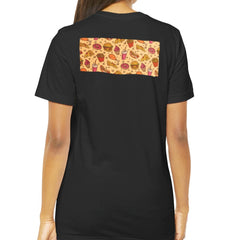 Fun Food Pattern Black Tee Shirt Product