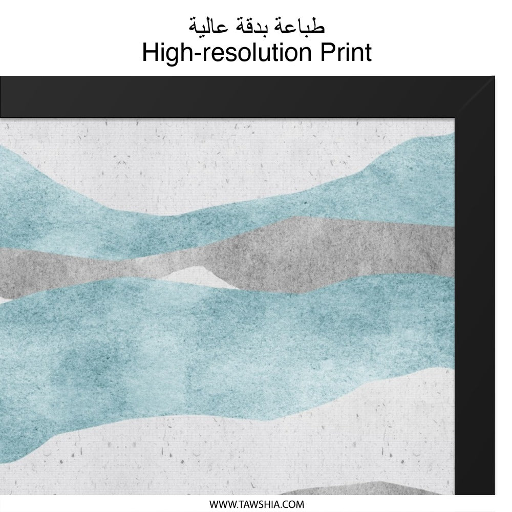 Abstract Landscape Wall Art, Modern Neutral Tones Art, Minimalist Home Decor, Calming Mountain Print - Tawshia