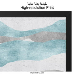 Abstract Landscape Wall Art, Modern Neutral Tones Art, Minimalist Home Decor, Calming Mountain Print - Tawshia