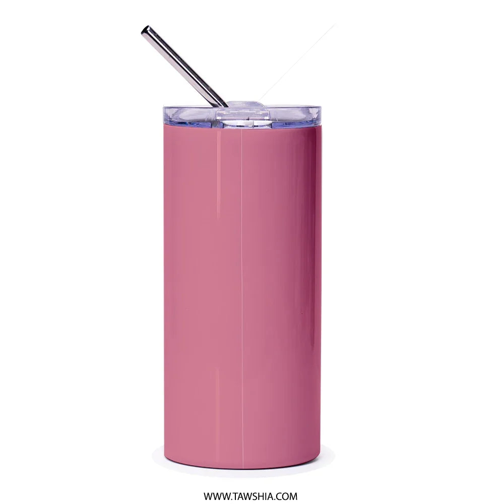 Sleek Reusable Pink Tumbler with Straw Beverage product