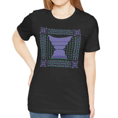 Geometric Pattern Design on Black Graphic Tee product type
