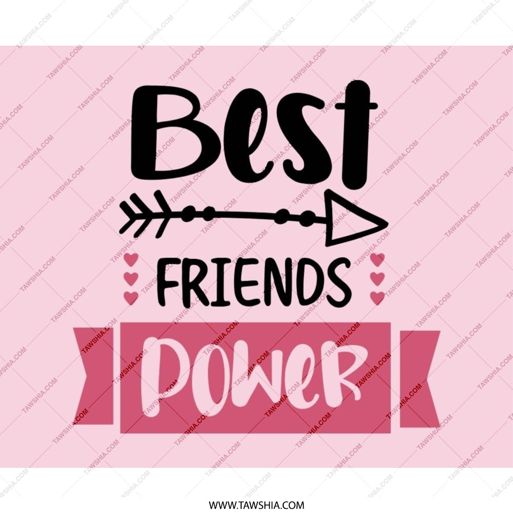Best Friends Power Mouse Pad, Cute Pink Mousepad, Girl Power Office Decor, Gift For Friend, Bestie Gift, Desk Accessory, Work From Home - Tawshia