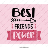 Best Friends Power Mouse Pad, Cute Pink Mousepad, Girl Power Office Decor, Gift For Friend, Bestie Gift, Desk Accessory, Work From Home - Tawshia