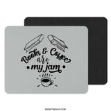 Books and Coffee Mouse Pad, My Jam Mousepad, Book Lover Gift, Coffee Lover Gift, Study Accessories, Office Decor, Desk Accessories - Tawshia