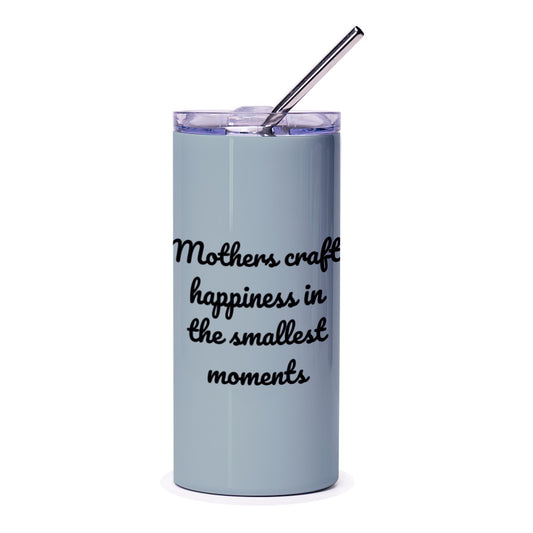 Mothers Craft Happiness Tumbler, Inspirational Quote Gift, Mom Appreciation Present, Gift for Mom, Unique Drinkware, Tumbler with Straw - Tawshia