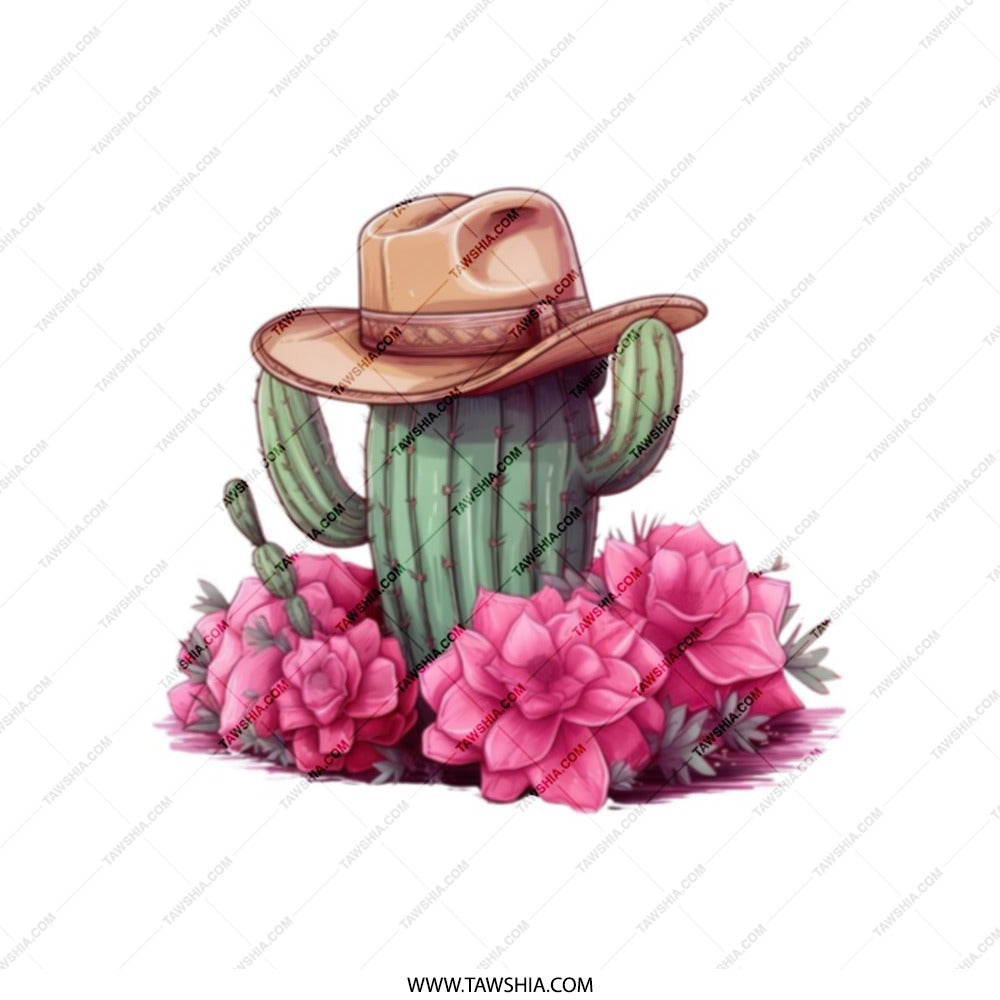 Cactus Tote Bag, Cowboy Hat, Floral Tote, Desert Tote Bag, Western Tote Bag, Cute Tote Bag, Shopping Bag, Gift for Her, Everyday Bag - Tawshia