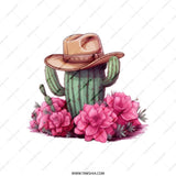 Cactus Tote Bag, Cowboy Hat, Floral Tote, Desert Tote Bag, Western Tote Bag, Cute Tote Bag, Shopping Bag, Gift for Her, Everyday Bag - Tawshia
