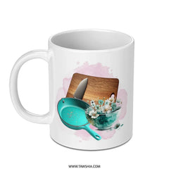 Kitchen Art Mug, Cooking Lover Gift, Culinary Design Mug, Chef Gift Idea, Unique Kitchenware Mug - Tawshia