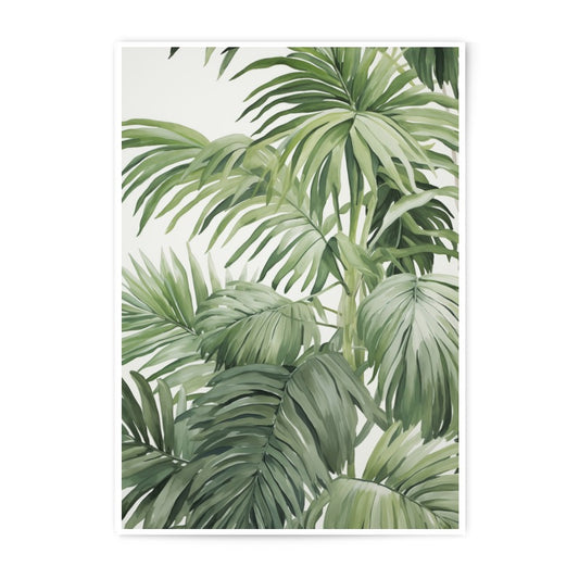 Tropical Palm Photographic Print, Green Leaves Wall Art, Botanical Home Decor, Lush Foliage Print, Nature Photography, Fine Art Print - Tawshia