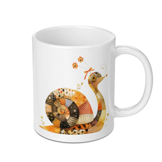 Watercolor Snail Mug, Cute Animal Coffee Mug, Quirky Snail Art, Unique Gift Idea, Snail Lover Gift, Decorative Mug - Tawshia