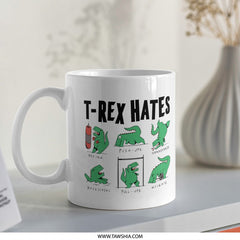 T-rex Hates Funny Boxing Coffee Mug product