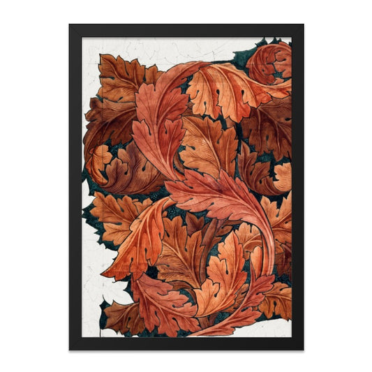 Autumn Leaves Wall Art, Botanical Print, Vintage Style Decor, Rustic Home Wall Decor, Nature Inspired Artwork, Elegant Wall Art Print - Tawshia