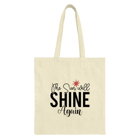 Shine Again Tote Bag, Motivational Quote, Positive Vibes Gift, Everyday Carry Bag, Trendy Tote Bag, Gift for Her, Encouragement Present - Tawshia