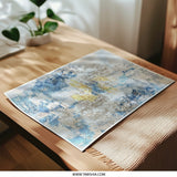 Abstract Art Photographic Print, Blue Gold Texture, Wall Decor, Modern Art, Home Decor, Stylish Print, Trending Now, Unique Gift Idea - Tawshia