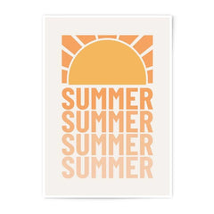 Summer Sun Photographic Print, Retro Summer Art, Minimalist Wall Decor, Summer Vibes Print, Vacation Theme Print, Summer Poster - Tawshia