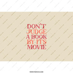 Book Lover Tumbler, Funny Quote Tumbler, Movie Fan Gift, Dont Judge, Literary Gift, Bookworm Gift, Retro Style Cup, Gift for Reader - Tawshia
