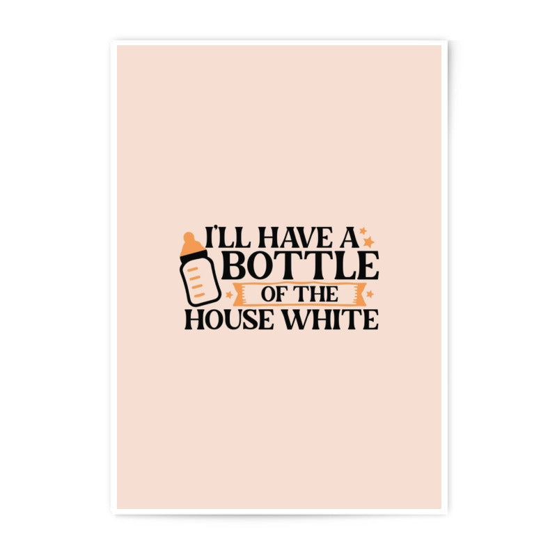 Funny Baby Photographic Print, House White Wine Lover Art, New Parent Humor, Unique Baby Shower Gift, Novelty Wall Decor, Sarcastic - Tawshia