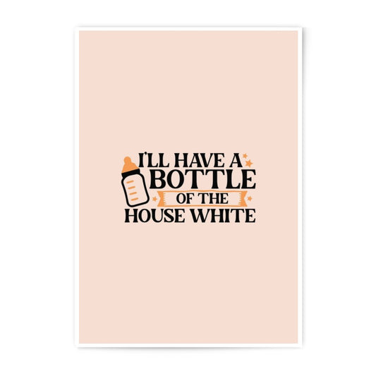Funny Baby Photographic Print, House White Wine Lover Art, New Parent Humor, Unique Baby Shower Gift, Novelty Wall Decor, Sarcastic - Tawshia
