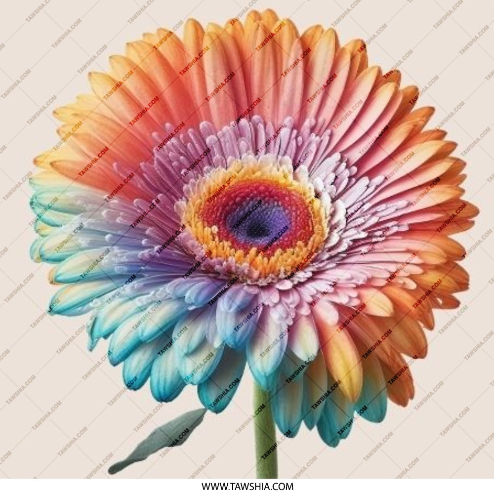 Rainbow Gerbera Daisy Pinback Button, Floral Art, Colorful Flower Pin, Unique Button, Botanical Gift, Statement Button, Trendy Accessories - Tawshia
