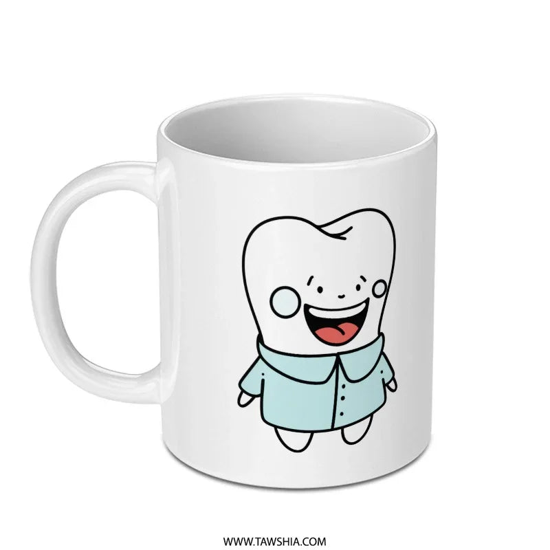 Cute Smiling Tooth Character Adorned Coffee Mug product