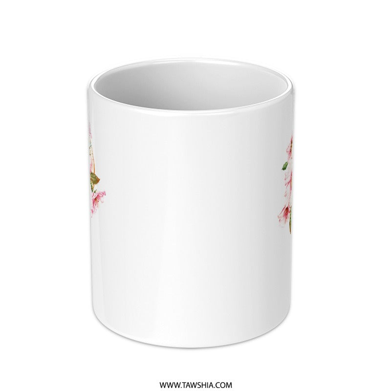 Floral Ice Cream Cone Mug, Pink Flowers, Unique Coffee Mug, Gift for Her, Ice Cream Lover, Food Art Mug, Dessert Mug - Tawshia
