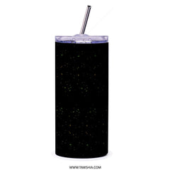 Stylish Black Glitter Tumbler with Straw drinkware product