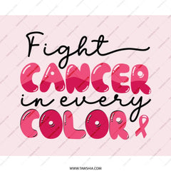 Cancer Awareness Mouse Pad, Fight Cancer Design, Pink Ribbon Gift, Motivational Office Decor, Breast Cancer Support - Tawshia